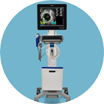 a medical equipment with a screen