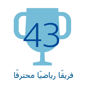43 فريقًا رياضيًا محترفًا