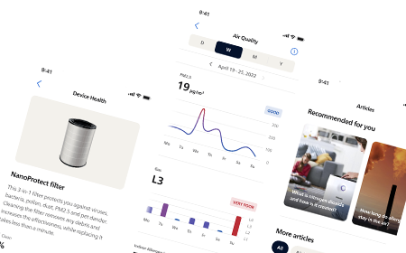 Air plus app screens